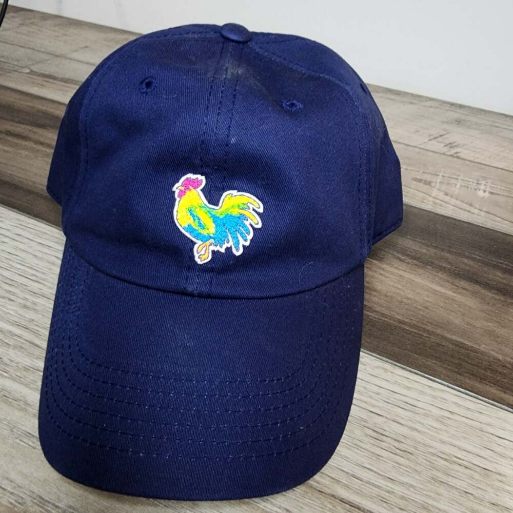 Chubbies Navy Blue Colorful Embroidered Rooster Dad Hat
